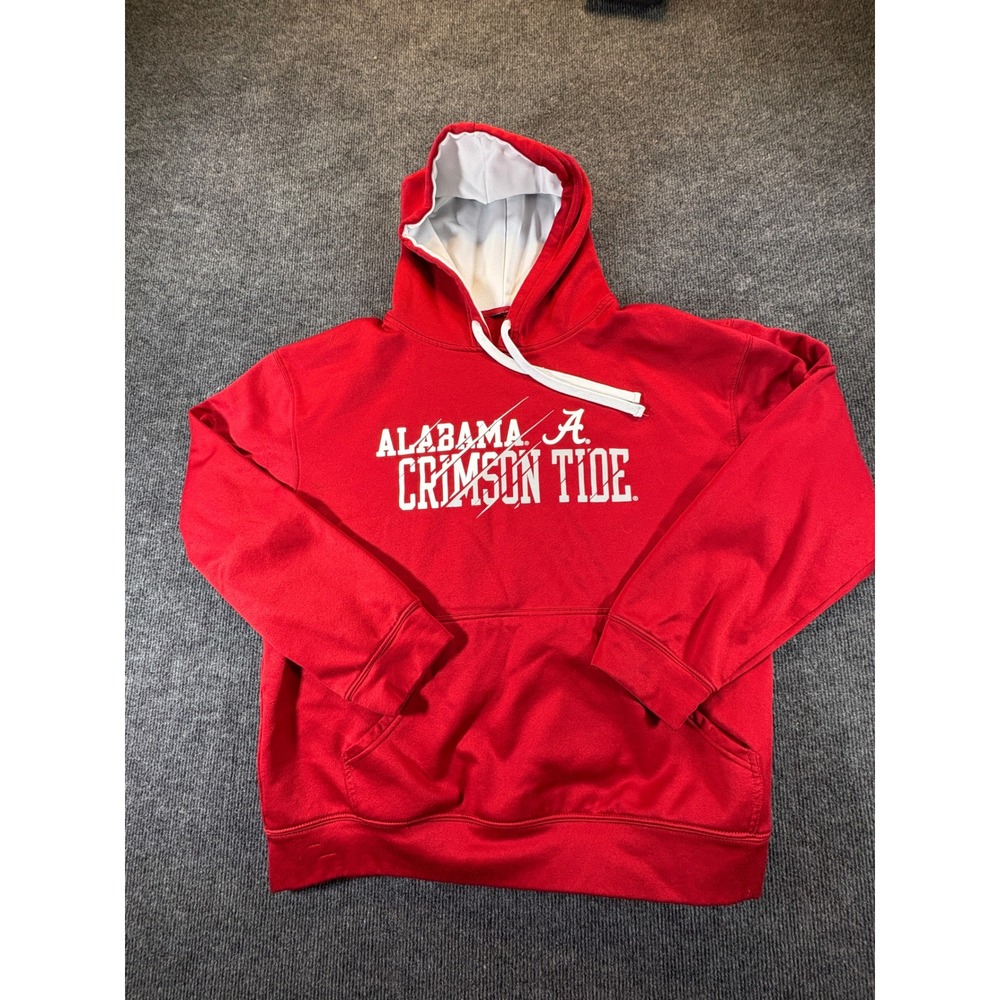 NCAA‎ Alabama Crimson Tide Hoodie Red White Graphic Pullover Mens XL 2769